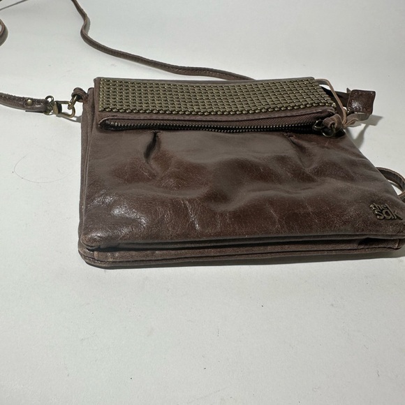 The Sak Brown Crossbody Bag with Metallic Accents - Picture 3 of 11